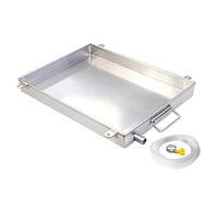 Bandeja de goteo de acero inoxidable 304 para aire acondicionado, bandeja de goteo resistente para aire acondicionado con diseño a prueba de fugas, compatible con aires acondicionados y lavadoras