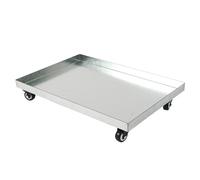 Bandeja de Goteo de Acero Inoxidable, Bandeja de Drenaje de Aceite, Cacerola de Agua para Plantas para Suelo con Ruedas Universales, Plataforma Rodante para Lavavajillas(110x60cm)