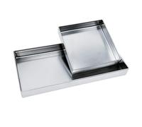 Bandeja De Goteo De Acero Inoxidable For Lavadoras Y Aire Acondicionado, Bandeja De Goteo Inoxidable 304, Bandeja Con Base De Metal De 1,0 Mm De Espesor(60 * 50 * 5cm)