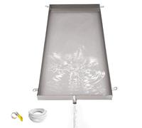 Bandeja de Goteo de Acero Inoxidable para Aire Acondicionado de 150 x 30 cm (59" x 12") - Recolector de Agua Duradero con Asas de elevación y desagües, gestión del condensad
