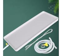 Bandeja de goteo de aire acondicionado con orificio de drenaje y manguera, bandeja de drenaje de condensación para unidades de ventana, gestión eficiente del agua, diseño duradero, fácil instalación