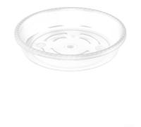 Bandeja de goteo de plástico transparente resistente para macetas y plantas de interior, soporta un drenaje adecuado y reduce el riesgo de pudrición de la raíz (8 pulgadas, 5 piezas)