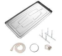 Bandeja de Goteo para Aire Acondicionado, Bandeja de Drenaje de Condensado, Bandeja de Goteo del Colector de Agua HVAC con Tubo de Drenaje y Kit de Instalación(100 * 47.5 * 3.8cm)