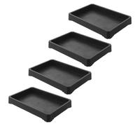 Bandeja de Goteo para Macetas Rectangulares 4 Piezas de Resina Negra | Interior y Exterior, Recoge Agua Sobrante, Evita Derrames, Fácil de Limpiar