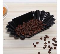Bandeja de granos de café, accesorio de cocina, plástico PP de grado alimenticio, no e inodoro, pala de repuesto de acero inoxidable, blanco/negro, 1.5 onzas, ideal para degustación de muestras de