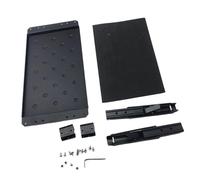 Bandeja de herramientas expandible plegable de aluminio para estación de trabajo de montaje lateral para organización bandeja de separación rápida banco de trabajo