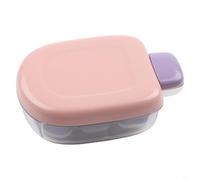 Bandeja de hielo compacta en silicona rápida y divertida para hacer cubitos de hielo para batidos y bebidas, perfecta para espacios pequeños (rosa)