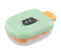 Bandeja de hielo compacta en silicona rápida y divertida para hacer cubitos de hielo para batidos y bebidas, perfecta para espacios pequeños (verde)