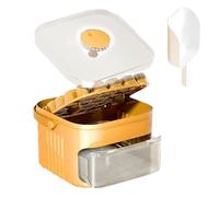 Bandeja de hielo con cubo, fabricante de bloques ICY tipo prensa con tapa para enfriar rápidamente, extracción táctil con recipiente de almacenamiento y cuchara para camping, bebidas de , cocina