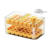 Bandeja de hielo con papelera, diseño de prensa, para congelador, bandejas para hacer hielo de fácil liberación con tapa y contenedor, para, reuniones familiares, restaurantes, picnics