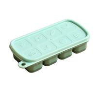 Bandeja de hielo con tapa, apilable, fácil rescate, cubitos de hielo de silicona resistentes a los derrames con 8 cavidades, bandejas de hielo para congelador con tapa, forma cuadrada