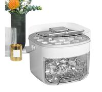 Bandeja de hielo con tapa, cubo tipo prensa con asa, herramienta antiadherente para hacer hielo para cocina, vida cotidiana, camping, picnics, fiestas o preparación de bebidas en casa