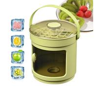 Bandeja de hielo con tapa, máquina giratoria de 36 rejillas, cubo de almacenamiento de gran capacidad con cubierta resistente a derrames, congelador y discos caseros, 6.3 x 5.5 pulgadas