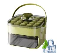 Bandeja de hielo con tapa y cubo, caja para hacer hielo de 25 rejillas con tapa y contenedor de contenedor, herramienta de fabricación de de enfriamiento de gran capacidad para tequila, vodka