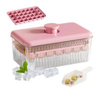 Bandeja de hielo con tapa y cubo | Máquina de hielo de fácil liberación, herramientas de fabricación de bebidas frías para jugo, cócteles, café, accesorios de cocina