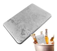 Bandeja de hielo de acero inoxidable, paquetes de congelador para exteriores, no necesita agua, congelación rápida, accesorios de refrigeración de larga duración para picnics