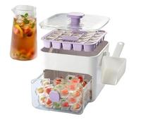Bandeja de hielo de silicona - 50 Cavities Easy Release, Mini Cube Mold Bin with Portable Carry Handle, Stackable Large Storage Container Box, ideal for Chilled Coffee Whiskey Cocktails Family