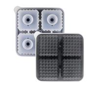 Bandeja de hielo de silicona - Cubo de enfriamiento cuadrado de 4 cavidades hecho a mano | Molde portátil de fácil liberación para hacer hielo para la vida cotidiana, piscina, cocina, picnic