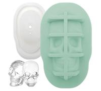 Bandeja de hielo de silicona - Molde de cráneo para cócteles de whisky | Bandeja de hielo flexible para alimentos | Easy Release Accessory | Simulación creativa molde para