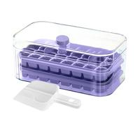 Bandeja de hielo en forma de cubo, prensa de 2 capas de fácil liberación con 64 rejillas, bandeja de congelador de gran capacidad, para whisky, cóctel, vino, bar, fiesta, hogar, vacaciones, boda