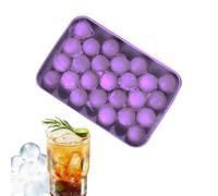 Bandeja de Hielo para Congelador,Apilable, 25 Cavidades con Tapa Removible - Molde de Hielo en Bola para el Congelador | Para Whisky Bourbon Enfriar Cócteles Vino Enfriamiento Camping Hogar