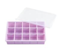Bandeja de Hielo para Congelador - Cubitera Reutilizable de Silicona con 15 Compartimentos - Molde De Silicona Para Hielo,para Hogar Apartamento Bar Hotel Casa Rural Noches en Familia Reuniones de