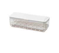 Bandeja de hielo prensada, molde for cubitos de hielo doméstico, fácil de caer, caja de almacenamiento de hielo, molde for hacer silicona,For Home Kitchen Use(White)