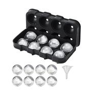 Bandeja de hielo reutilizable del molde del hielo de la bola del silicón del tamaño grande de la rejilla 4/6/8,For Home Kitchen Use(8 Grids Ice ball)