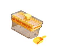 Bandeja de hielo tipo prensa para hacer hielo, almacenamiento con tapa y contenedor, molde para refrigerador, fácil de usar, tipo prensa