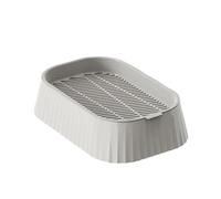 Bandeja de hierba para gatos - Juego de cultivo compacto de 2 niveles con base antideslizante | maceta de hierba para gatos simple para interior y exterior para la encimera en casa, gatito seguro para