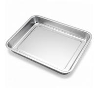 Bandeja de Horno 45 cm que Encaja en Raíles del Horno (44,5×34,5 cm medidas reales de la bandeja) - Acero Inoxidable 304/430 - Borde Reforzado - Apta Lavavajillas