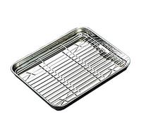 Bandeja de horno con estante extraíble, bandeja de refrigeración de acero inoxidable para horno con estante
