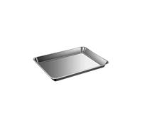 Bandeja de horno de acero inoxidable 304 con parte inferior plana con distribución uniforme del calor, práctica bandeja para hornear para pasteles y panes