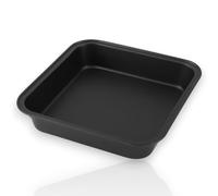 Bandeja de horno de aluminio antiadherente 25 x 25 cm cuadrada con 5,4 cm de altura para lasañera, molde eléctrico, gas y leña