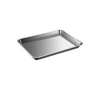 Bandeja de horno de fondo plano de acero inoxidable 304, bandeja de horno práctica para hornear para pastelería y pan sin óxido