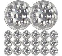 Bandeja de Horno de Papel de Aluminio 20 Piezas | Superficie Lisa de Tinfoil, Uso en Freidora de Aire y Cocina, Color Plata, para Restaurante