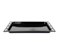 Bandeja de horno esmaltada universal, para asar y hornear, resistente, color negro, 45 x 36 x 3,5 cm