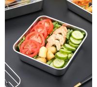 Bandeja de horno para horno, acero inoxidable rectangular para asar con estante y asas para pavo, pollo, verduras y lasaña (C)