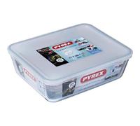 Bandeja de horno Pyrex Cook & Freeze rectangular 2,6 L vidrio borosilicato con tapa hermética