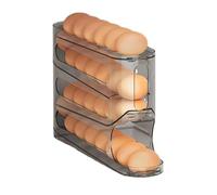 Bandeja de huevos de varios niveles con ranuras individuales para un almacenamiento seguro y uso del espacio, soporte para huevos de nevera