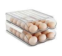 Bandeja De Huevos Para Frigorífico Contenedor Apilable De Doble Capa Con 36