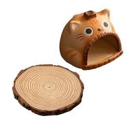 Bandeja de Incienso con Forma de Gato de cerámica, Soporte de Madera de Santo, quemadores, recogedor de Cenizas, Soporte para Amantes perfumados y meditaciones, Soporte para aromaterapias, de de