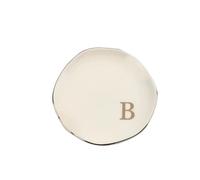 Bandeja de joyería con anillo iniciales, 2 uds., monograma AZ personalizado, compromiso boda for mujeres, amigas, hermanas, cerámica blanca Para Llaves Y Joyas(Color 3)