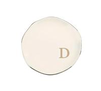 Bandeja de joyería con anillo iniciales, 2 uds., monograma AZ personalizado, compromiso boda for mujeres, amigas, hermanas, cerámica blanca para Joyas(Color 5)