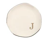 Bandeja de joyería con anillo iniciales, 2 uds., monograma AZ personalizado, compromiso boda for mujeres, amigas, hermanas, cerámica blanca Para Llaves Y Joyas(Color 9)
