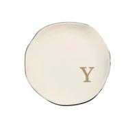 Bandeja de joyería con anillo iniciales, 2 uds., monograma AZ personalizado, compromiso boda for mujeres, amigas, hermanas, cerámica blanca Para Llaves Y Joyas(Color 22)