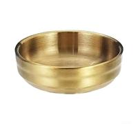 Bandeja de joyería de acero inoxidable 304 con acabado dorado para anillos, aretes, almacenamiento de exhibición, organizador de viaje, 3.5 x 1.2 pulgadas (1 unidad)