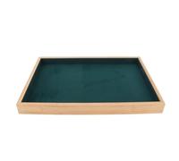Bandeja de joyería multiusos, cajón organizador madera for, función visualización ligera resistente a los arañazos for Para Joyas(Green)
