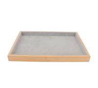 Bandeja de joyería multiusos, cajón organizador madera for, función visualización ligera resistente a los arañazos for Para Joyas(GRAY)