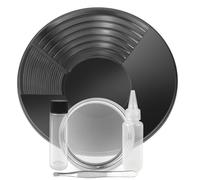 Bandeja de Lavado de Oro Bateas Oro Gold Panning PanHerramienta de Lavado de Metal de Plástico Herramienta Manual de Panorámica Dorada para la Exploración de Principiantes (Negro)